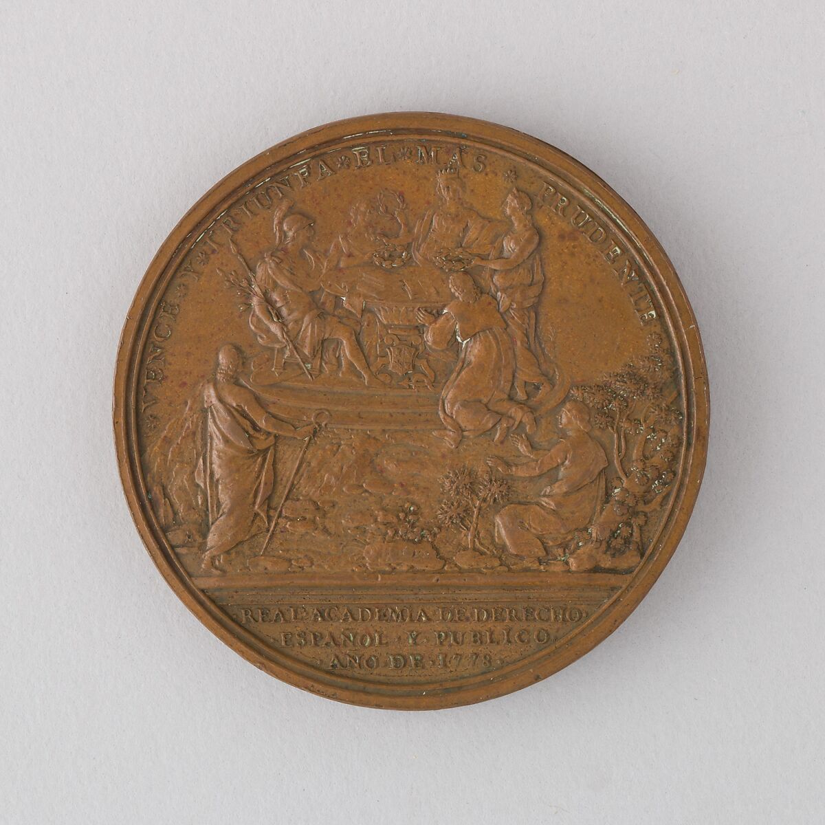 Medal Showing Charles III of Spain, 1778, Jerónimo Antonio Gil (Spanish, Zamora 1731–1798 Mexico), Bronze, Spanish, Mexico
