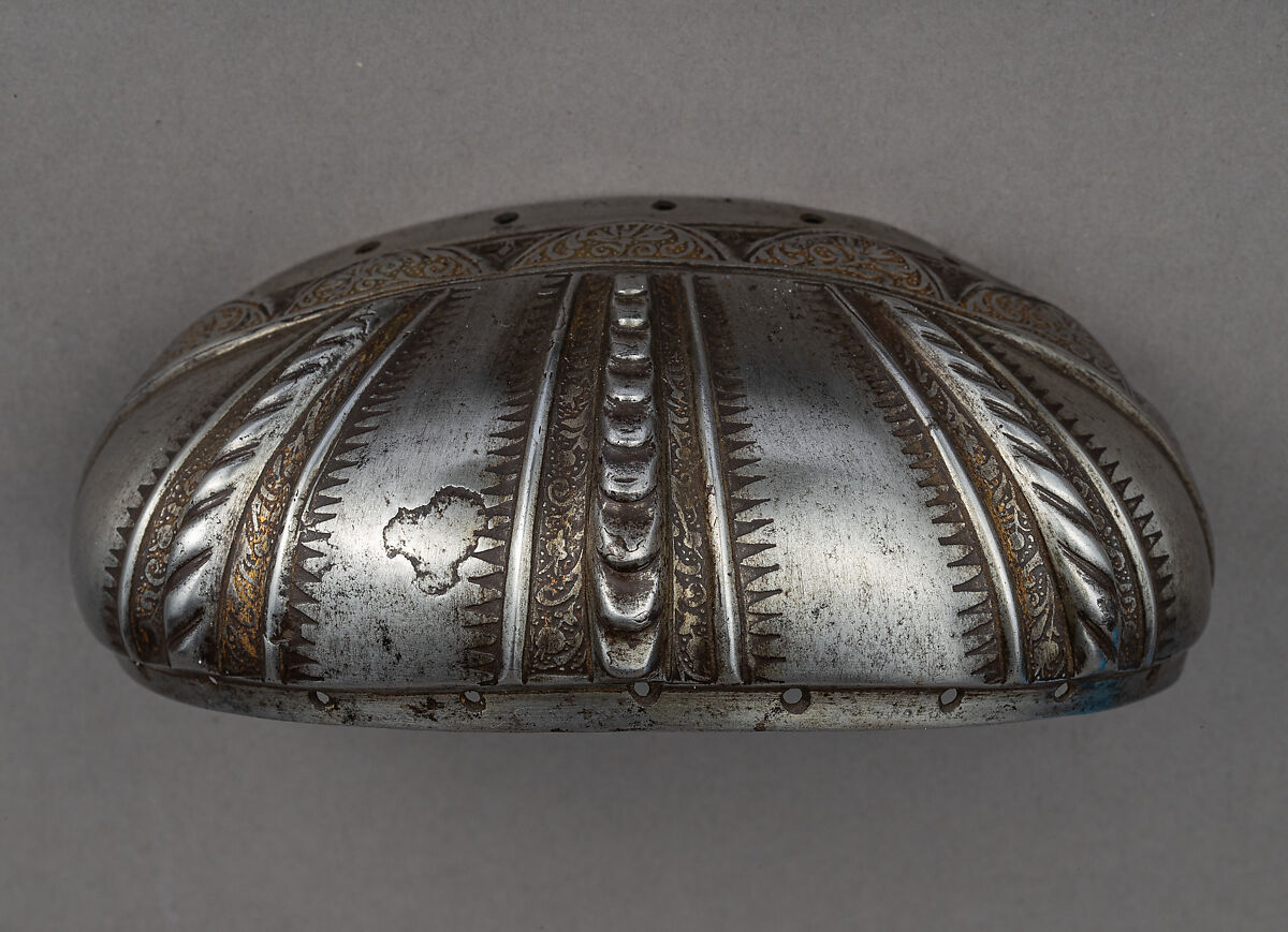 Toe Cap for a Foot Defense (Sabaton), Steel, gold, German