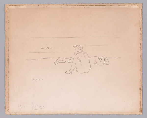 Sur la Plage I (Deux Nus), Pablo Picasso (Spanish, Malaga 1881–1973 Mougins, France), Lithograph 
