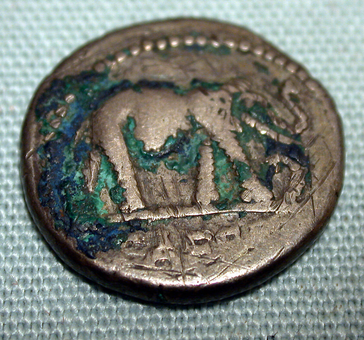 Silver denarius of Julius Caesar, Silver, Roman 