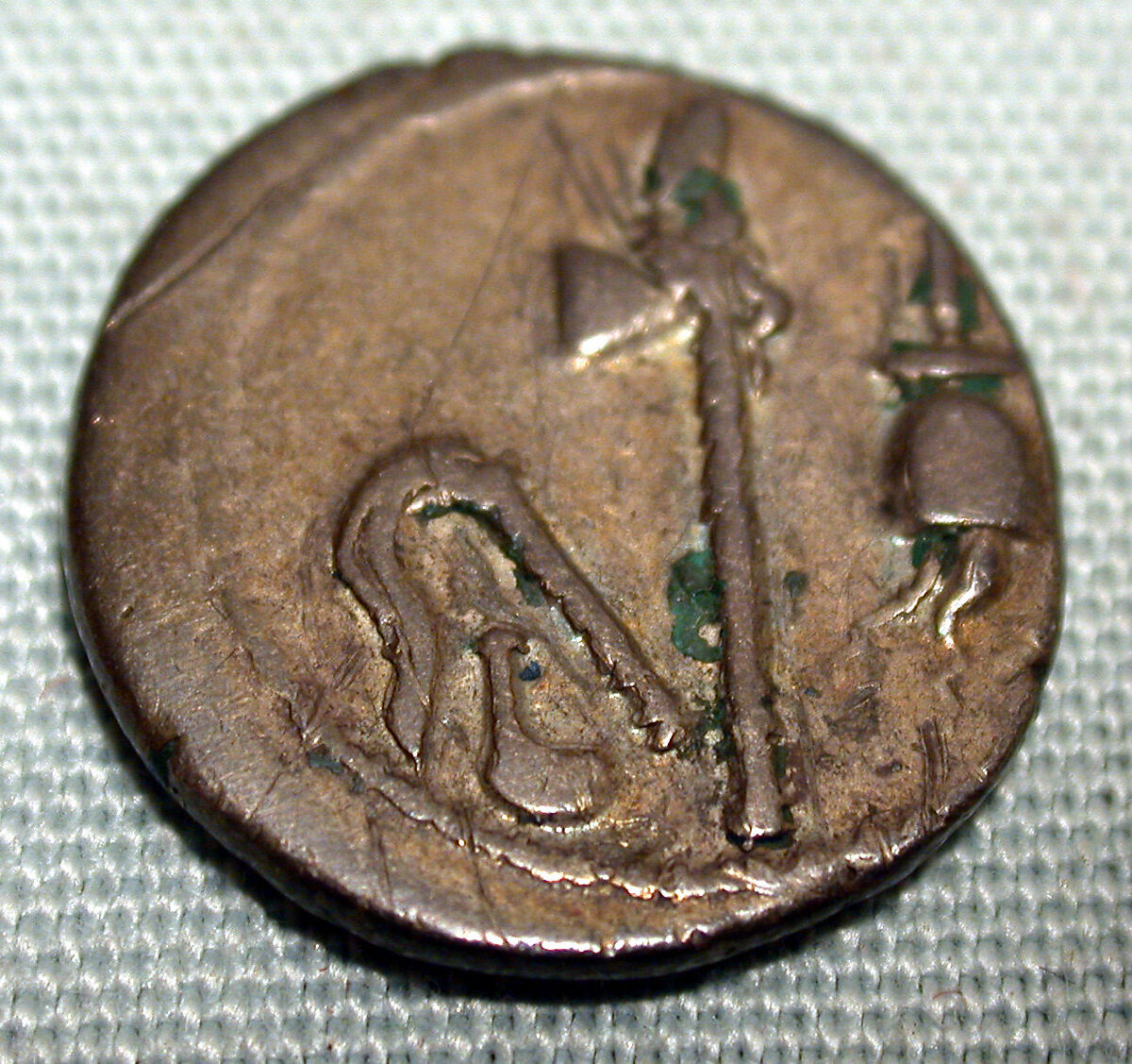 Silver denarius of Julius Caesar, Silver, Roman