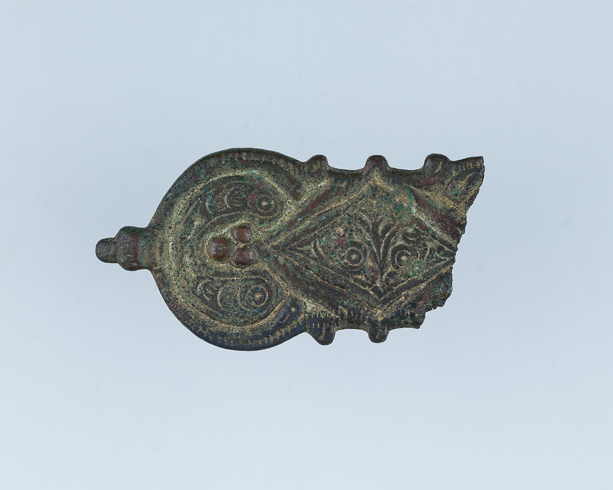 Buckle Shank, Copper alloy, tin, Visigothic 