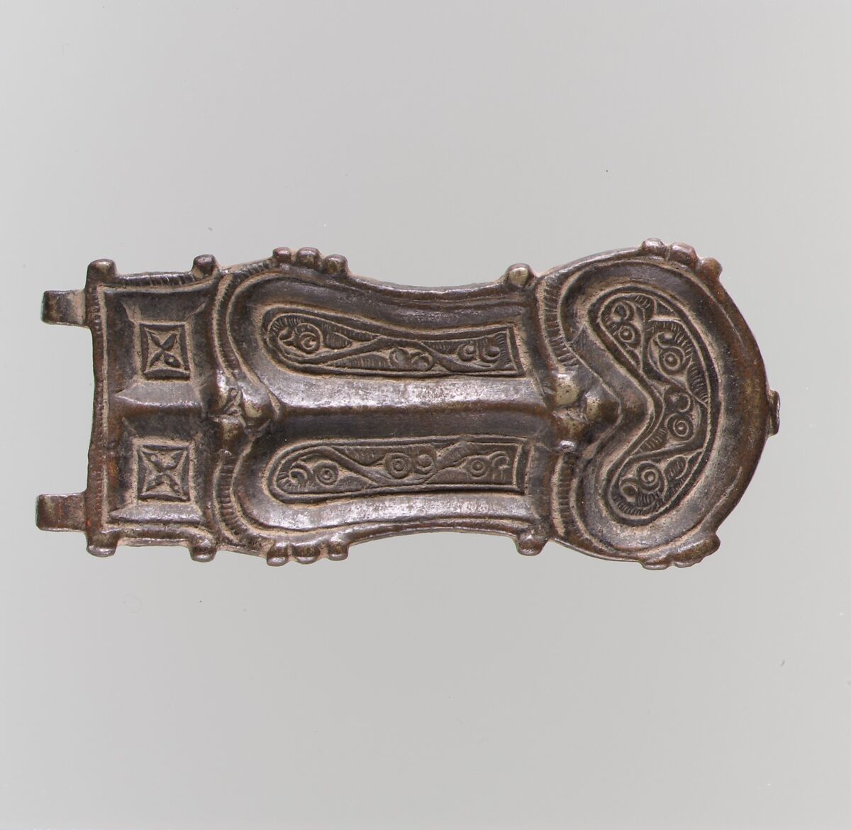 Buckle Shank, Copper alloy, tin, Visigothic 