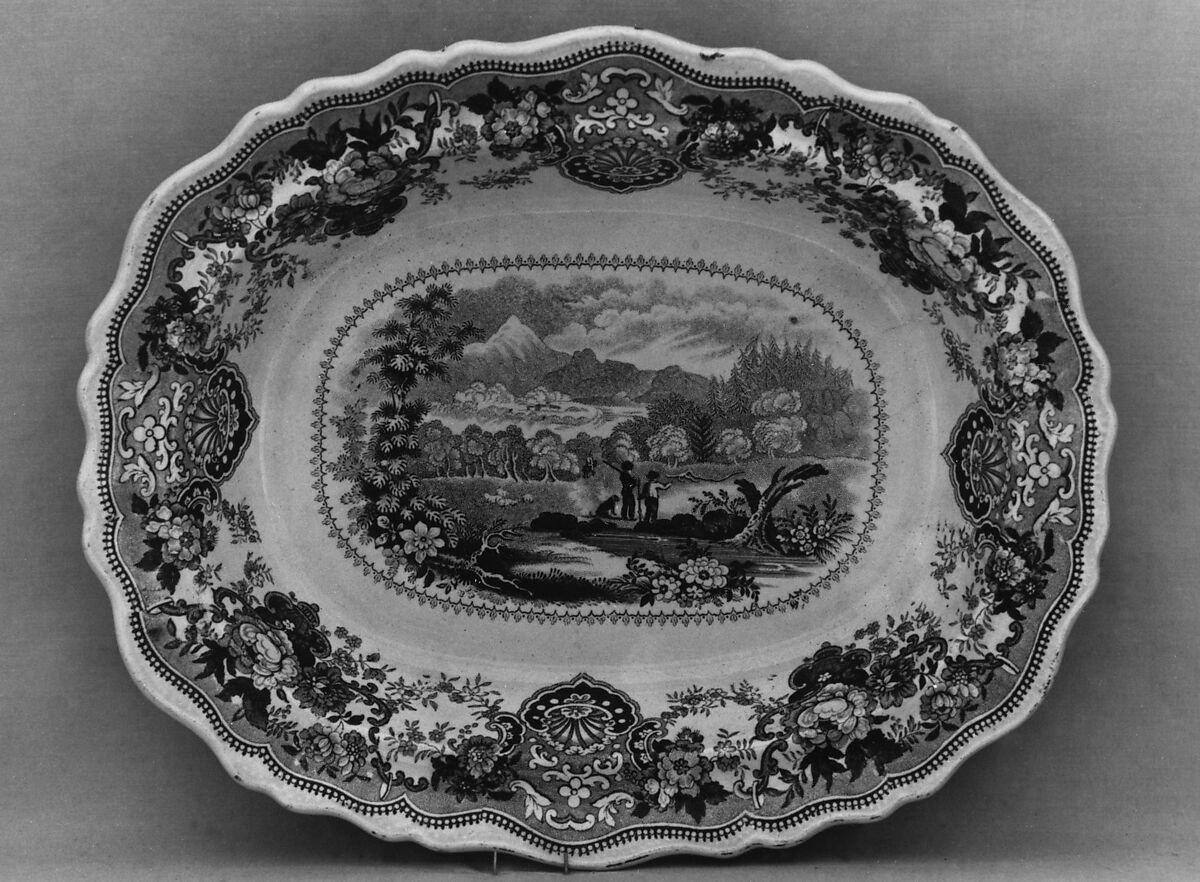 Vegetable Dish, William Adams &amp; Sons (British, active ca. 1819–present), Earthenware, transfer-printed, British (American market) 