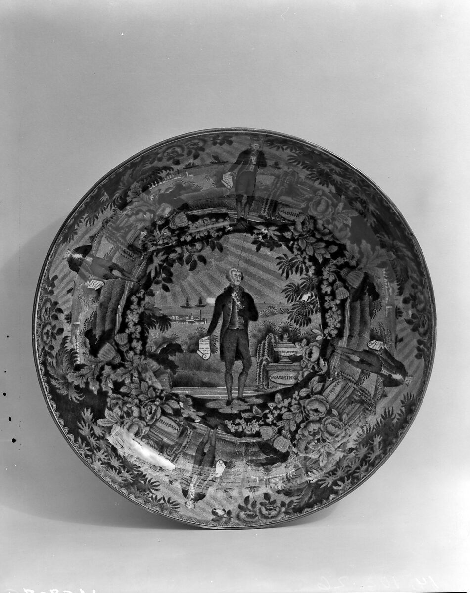 Dish, Enoch Wood &amp; Sons (British, active Burslem, 1818–46), Earthenware, transfer-printed, British (American market) 