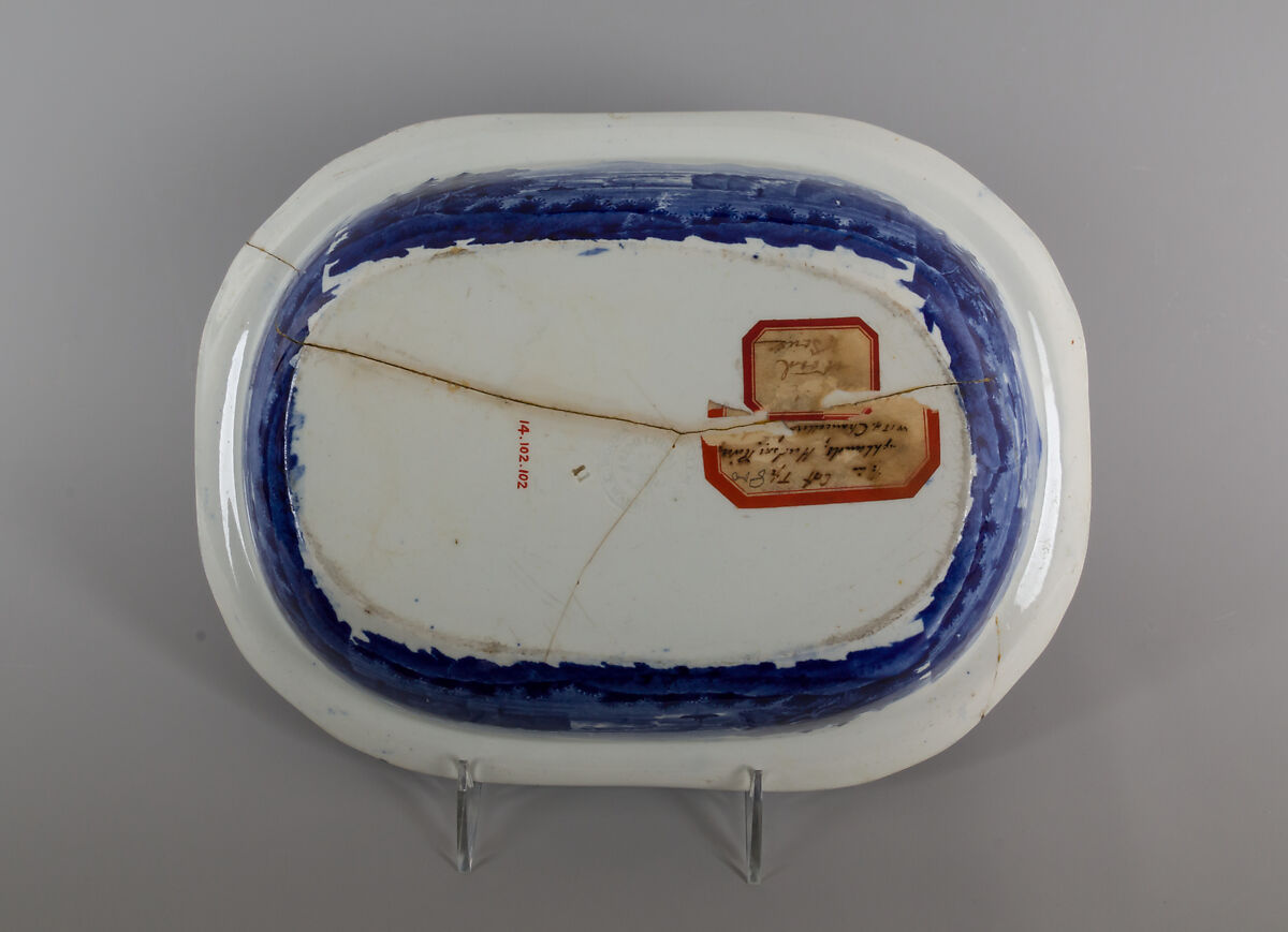 Dish, Enoch Wood &amp; Sons (British, active Burslem, 1818–46), Earthenware, transfer-printed, British (American market)