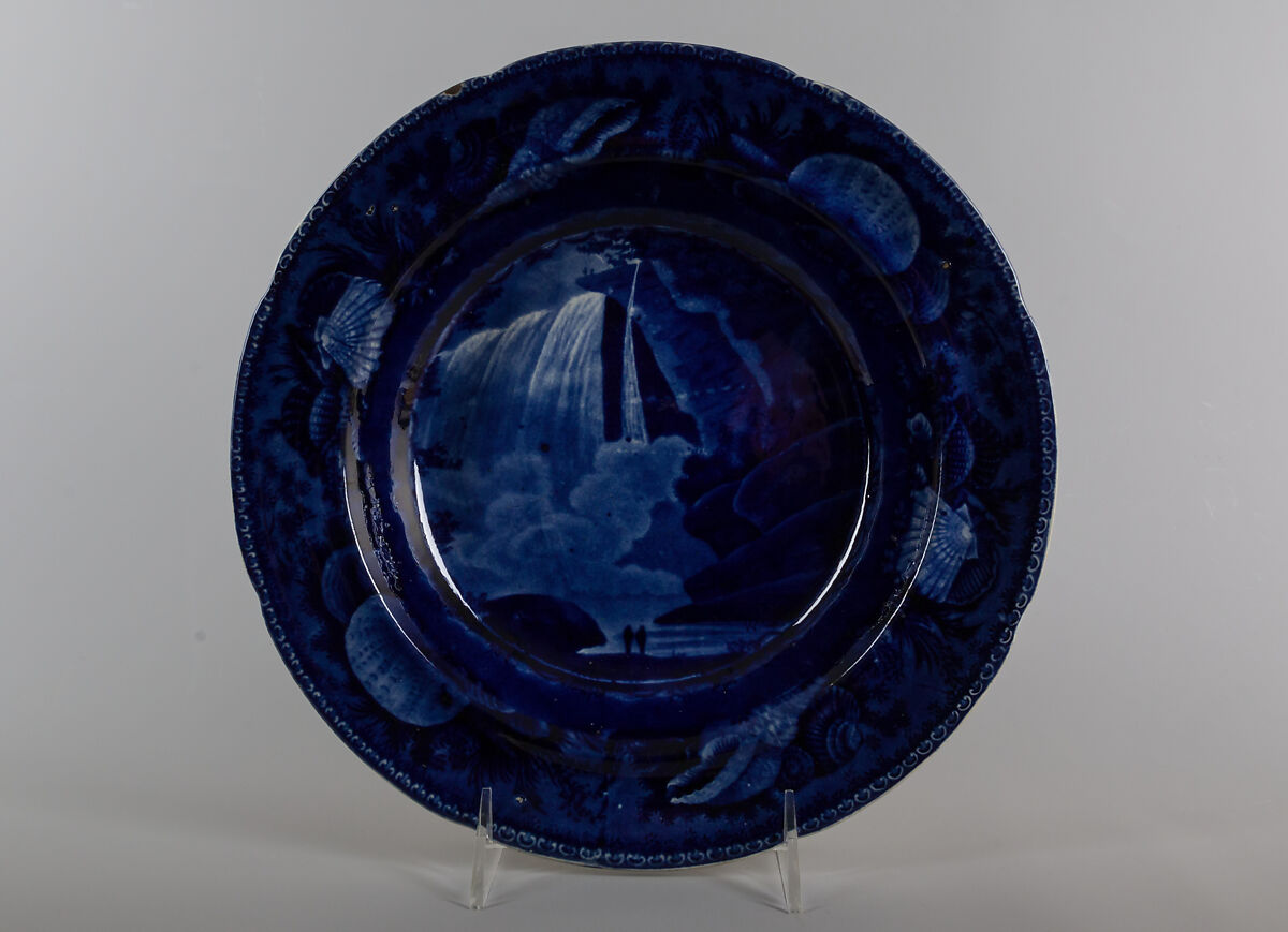 Dish, Enoch Wood &amp; Sons (British, active Burslem, 1818–46), Earthenware, transfer-printed, British (American market)