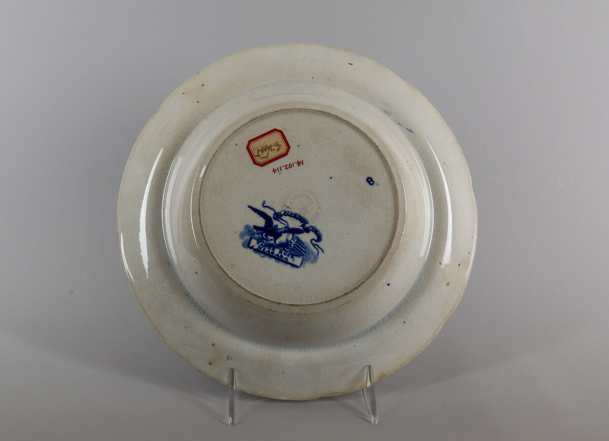 Dish, Enoch Wood &amp; Sons (British, active Burslem, 1818–46), Earthenware, transfer-printed, British (American market)