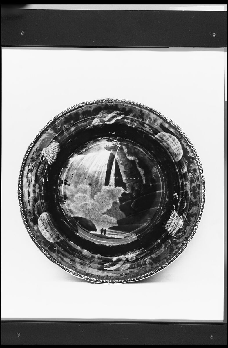 Dish, Enoch Wood &amp; Sons (British, active Burslem, 1818–46), Earthenware, transfer-printed, British (American market) 