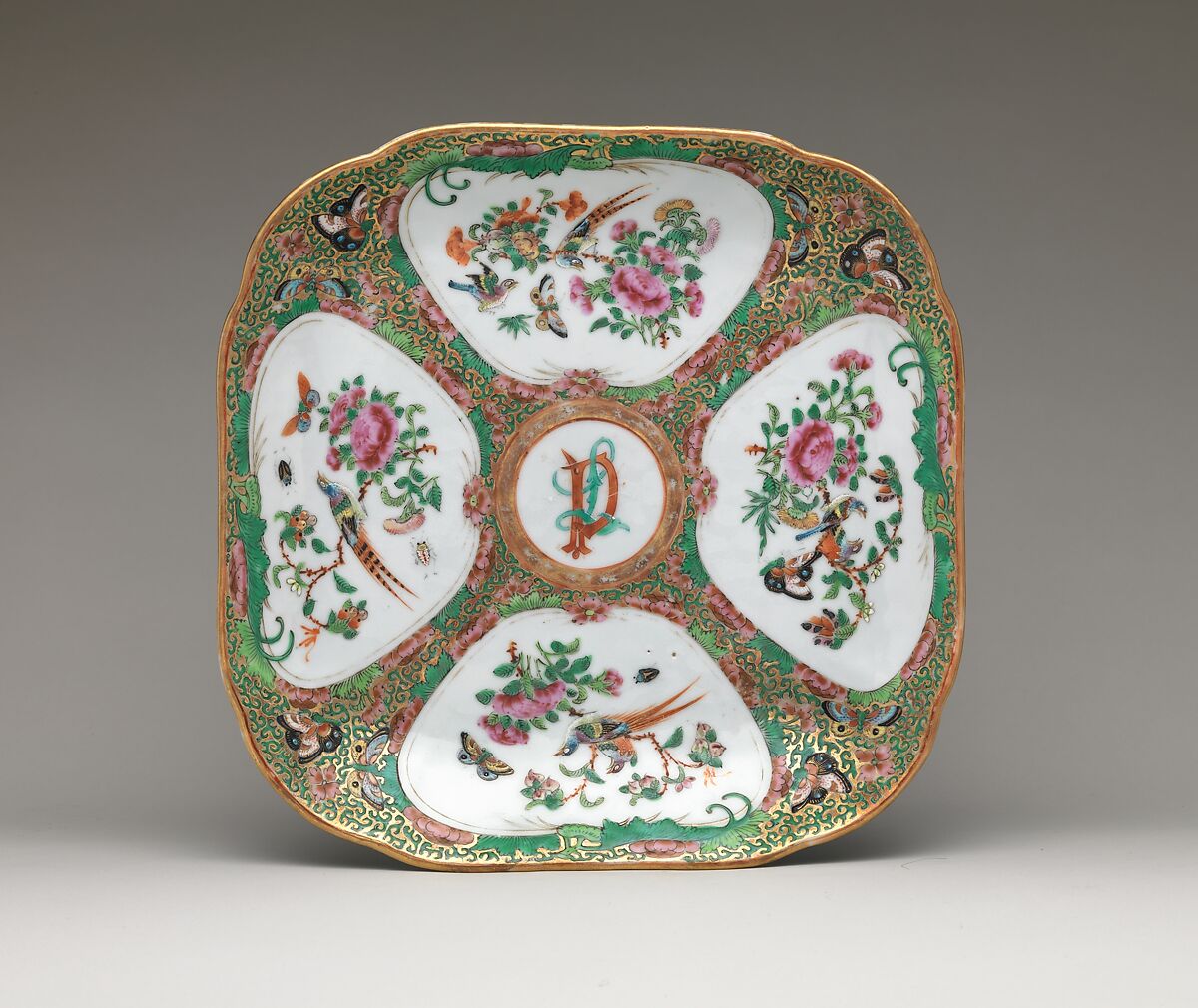 Dish, Porcelain, Chinese, for American market 