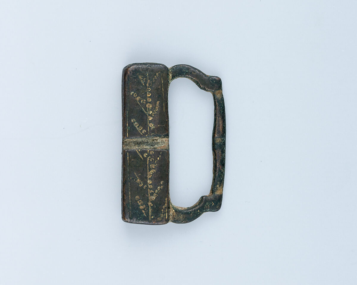 Buckle Loop, Bronze, gilt, French, Haute-Savoie 