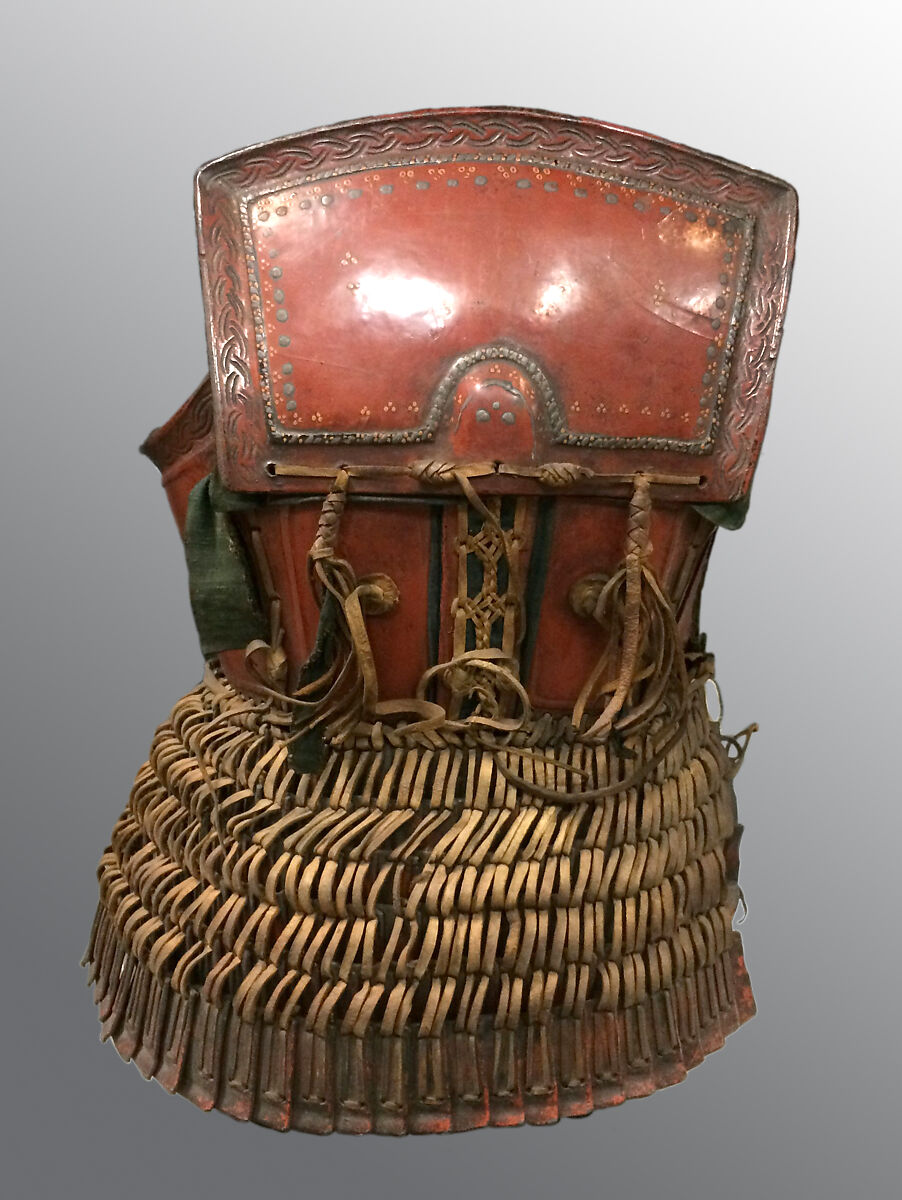 Cuirass, Wood, lacquer, leather, Yi or Nuosu people (Lolo) 