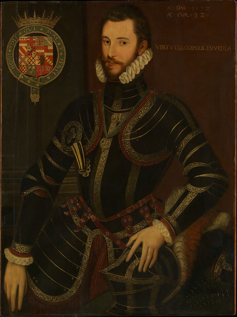 Portrait of Walter Devereux (1539–1576), First Earl of Essex, British Painter (British), Oil on wood, British 