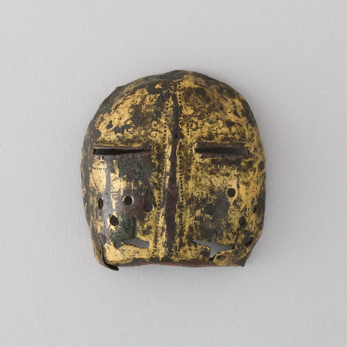 Visor of a Miniature Helm, Copper, gold, French 