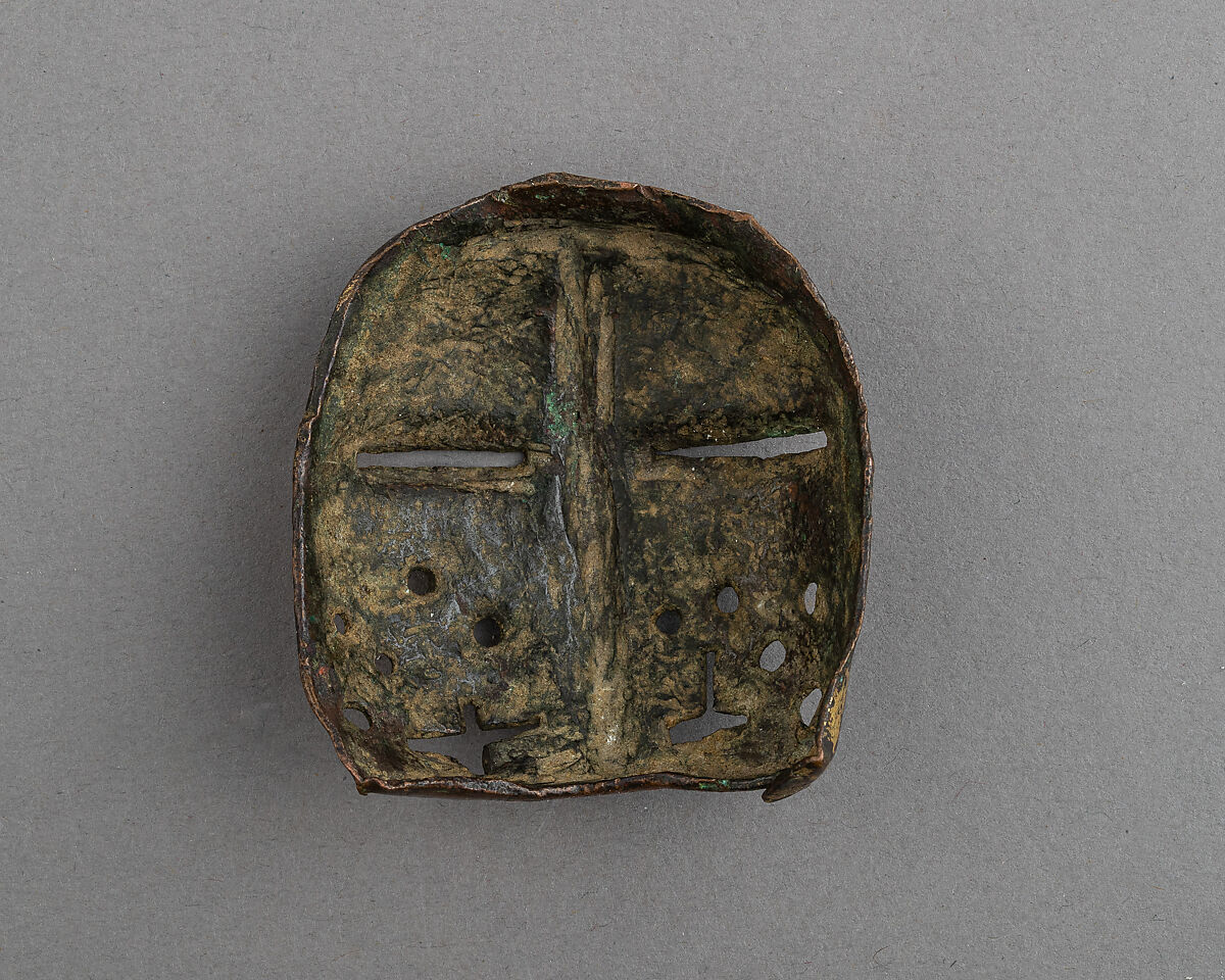 Visor of a Miniature Helm, Copper, gold, French