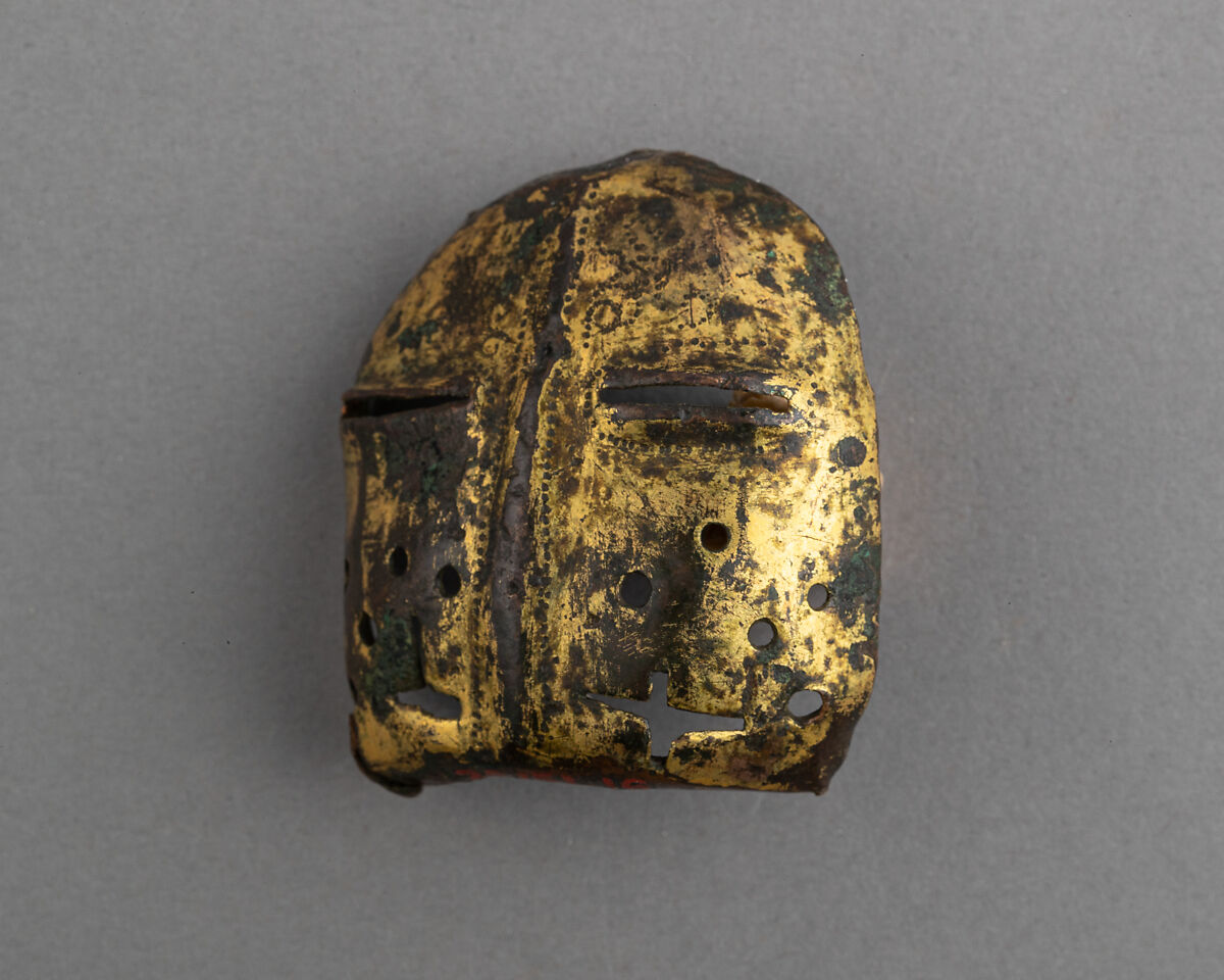 Visor of a Miniature Helm, Copper, gold, French
