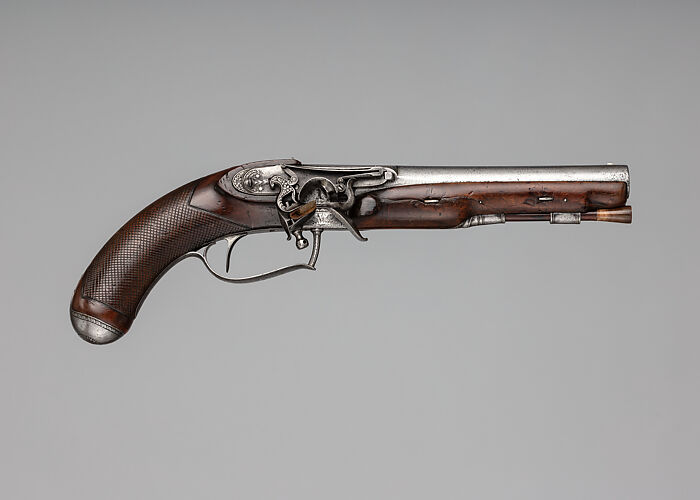 Flintlock Pistol with Inverted Lock