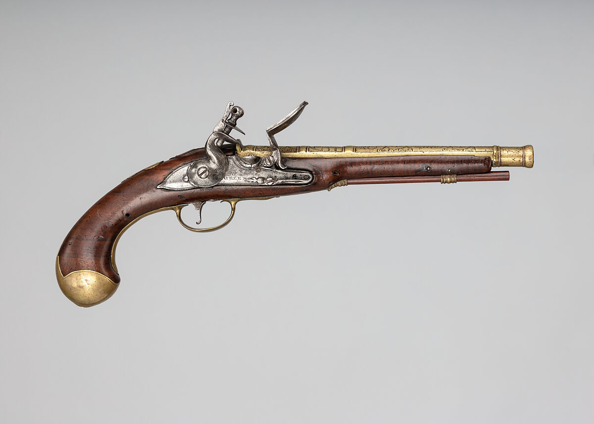 Flintlock Pistol, Lock probably by William Green (British, London, recorded 1718)  , or by William Green, British, London, recorded 1723, Steel, wood (walnut), brass, bronze, iron (?), British and Scottish 