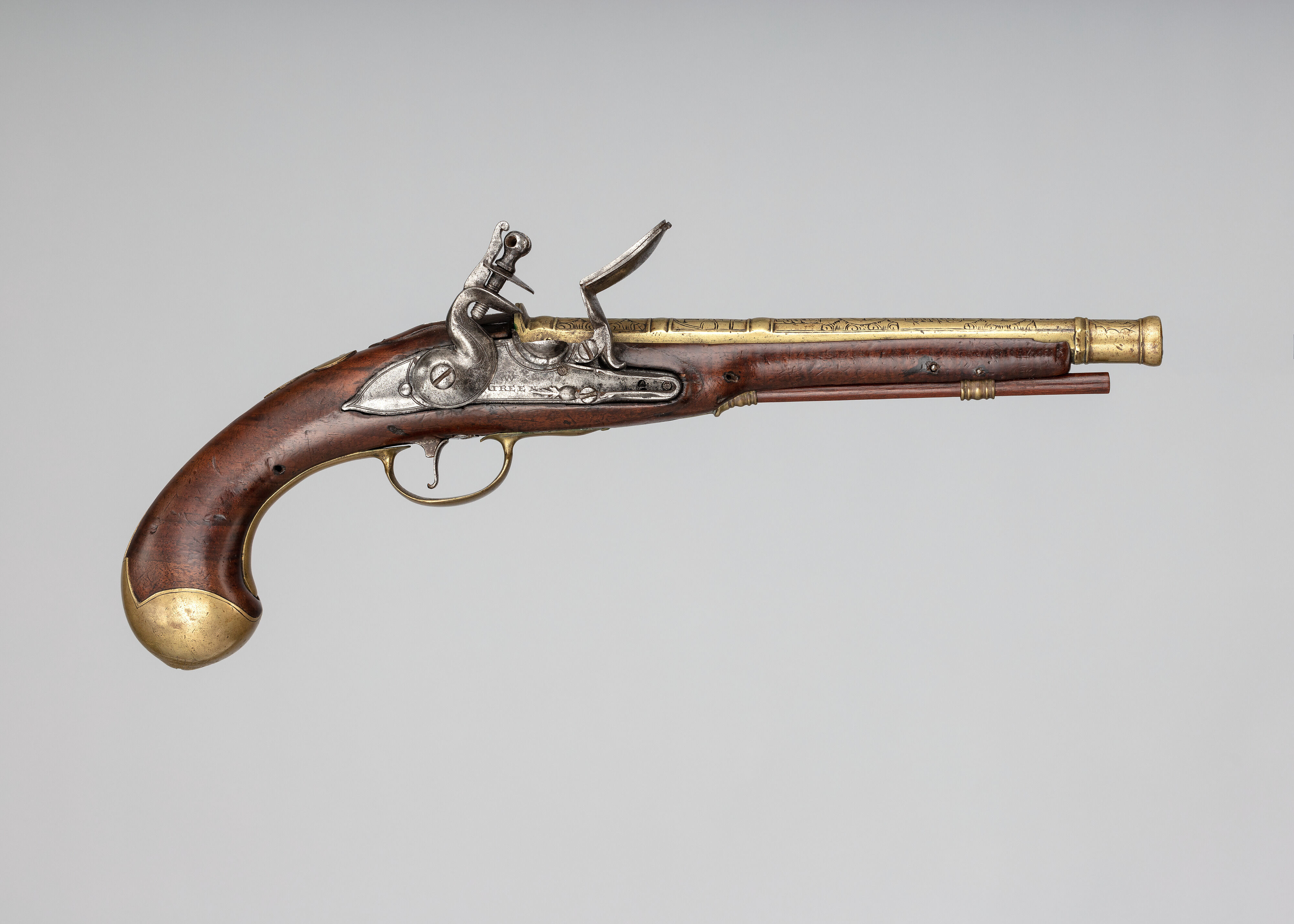 Lock probably by William Green - Flintlock Pistol - British and