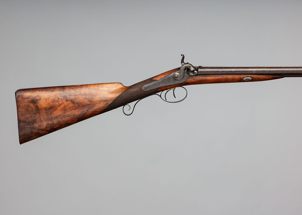 Side-by-Side Self-Priming Pellet-Lock Shotgun, Joseph Egg (British (born France), Huningue 1775–1837 London), Steel, wood (walnut, rosewood), brass, British, London