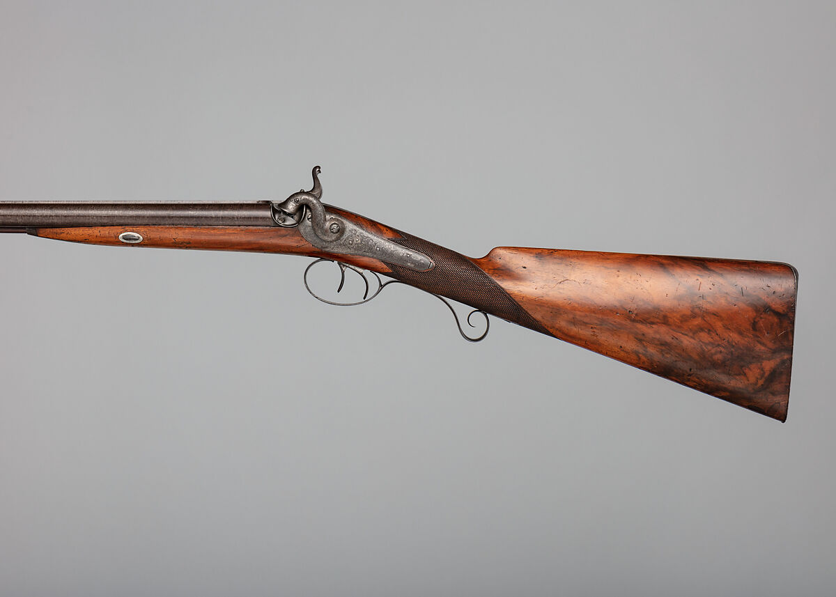 Side-by-Side Self-Priming Pellet-Lock Shotgun, Joseph Egg (British (born France), Huningue 1775–1837 London), Steel, wood (walnut, rosewood), brass, British, London
