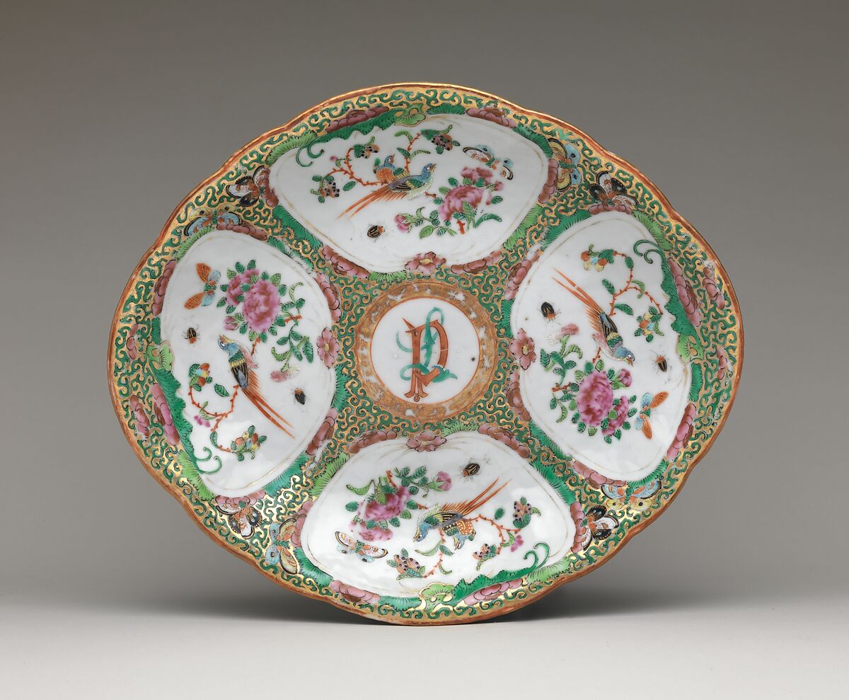 Dish, Porcelain, Chinese, for American market 