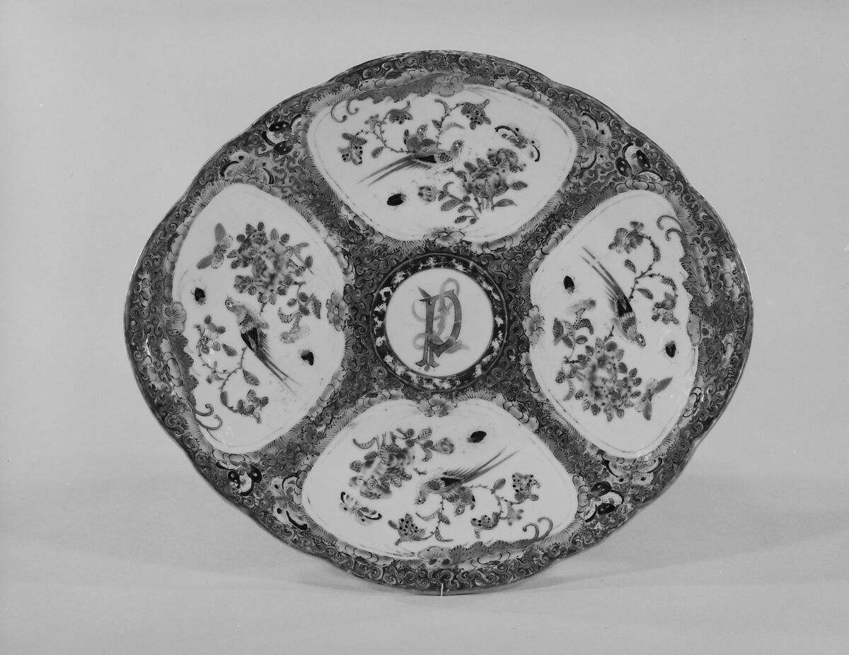 Dish, Porcelain, Chinese, for American market 