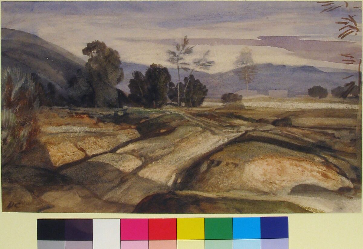 Landscape, Alexandre-Gabriel Decamps (French, Paris 1803–1860 Fontainebleau), Watercolor on wove paper