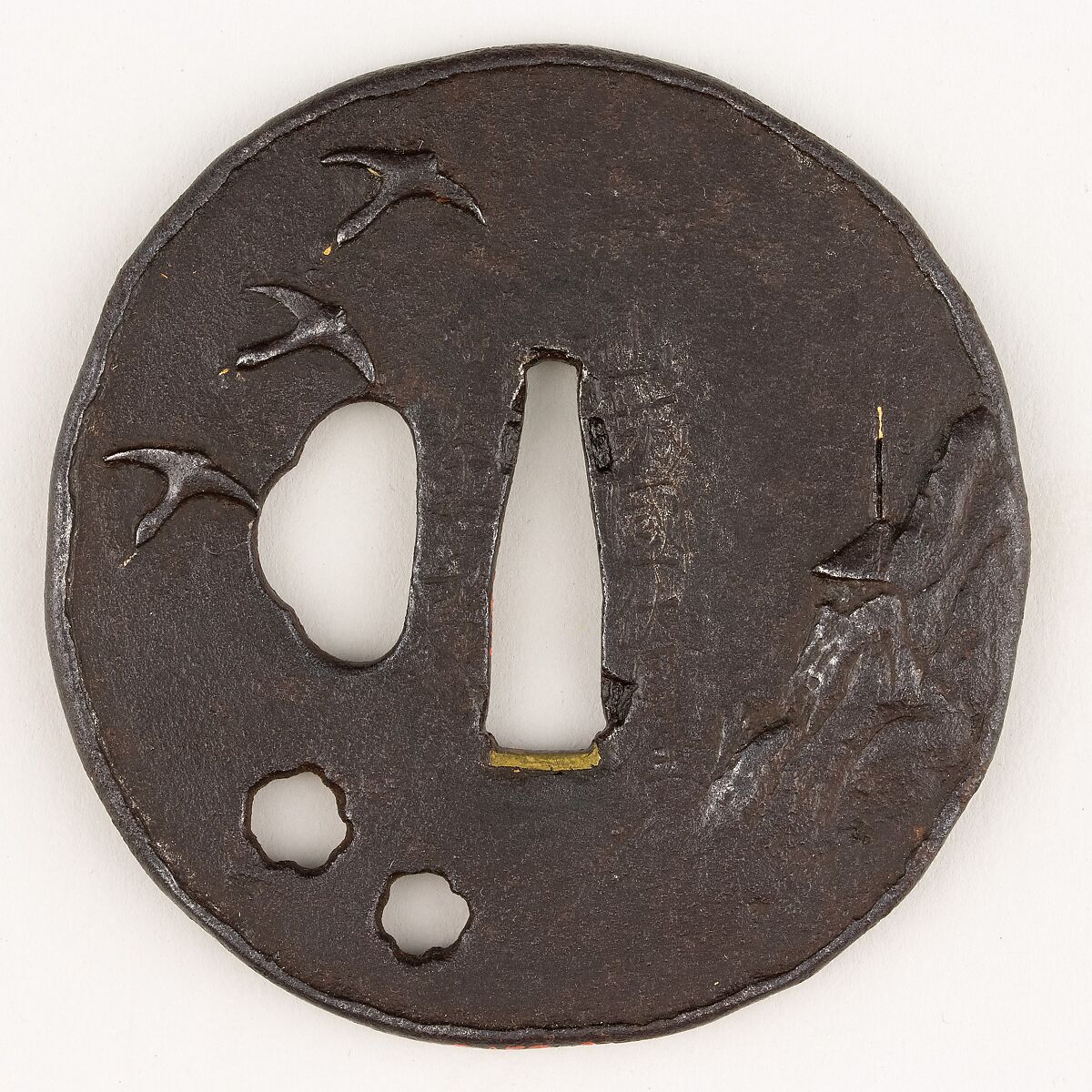 Sword Guard (Tsuba), Iron, Japanese 