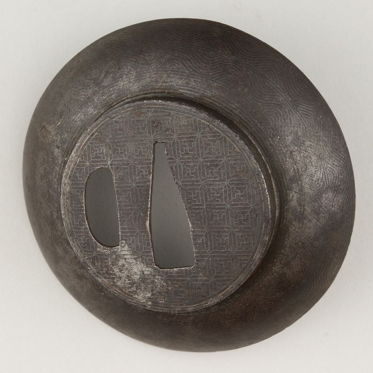 Sword Guard (Tsuba), Iron, lacquer, gold, silver, copper, Japanese