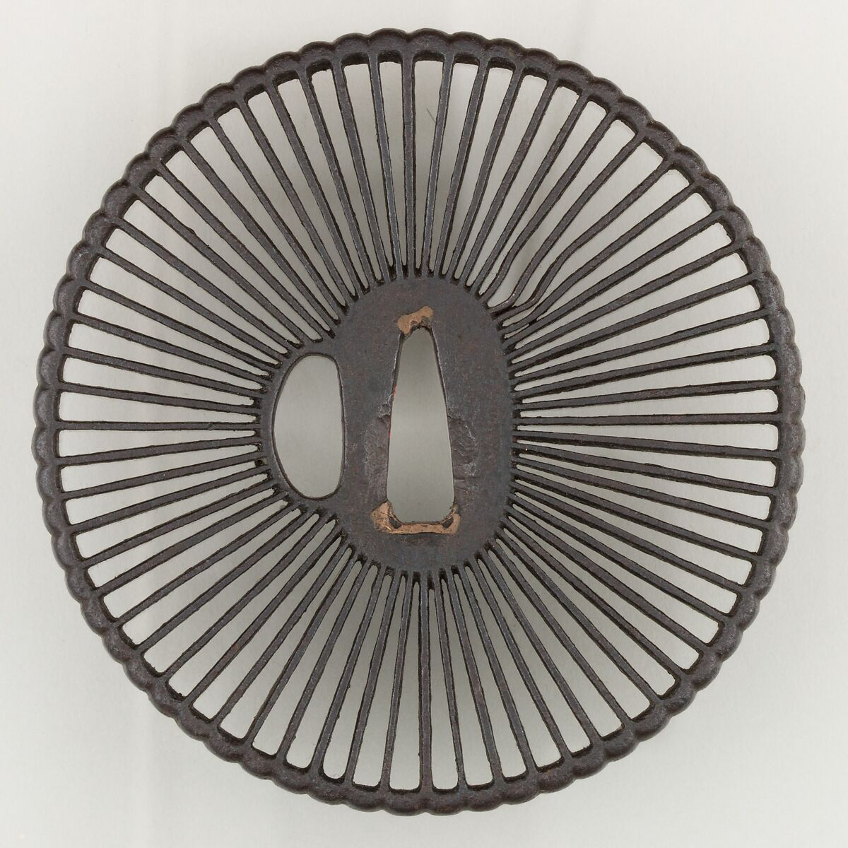 Sword Guard (Tsuba), Iron, copper, Japanese