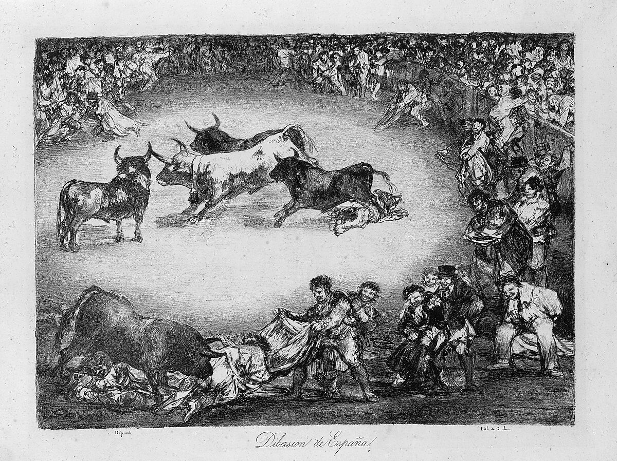 Spanish Entertainment from the 'Bulls of Bordeaux', Goya (Francisco de Goya y Lucientes) (Spanish, Fuendetodos 1746–1828 Bordeaux), Lithograph