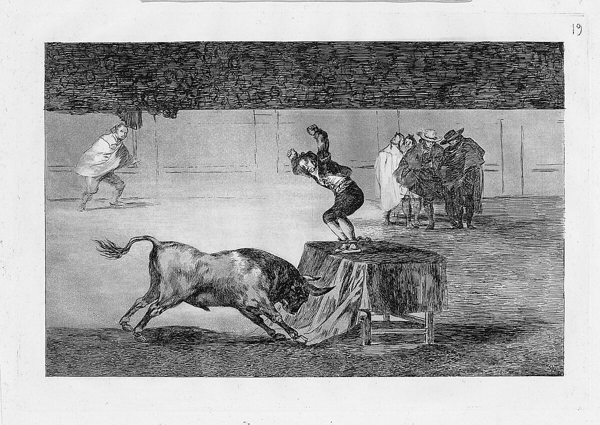 The Bullfight, plates 1-33 (La Tauromaquia); First edition, 1816, Goya (Francisco de Goya y Lucientes) (Spanish, Fuendetodos 1746–1828 Bordeaux), Etching, aquatint, drypoint, burin, and burnishing 