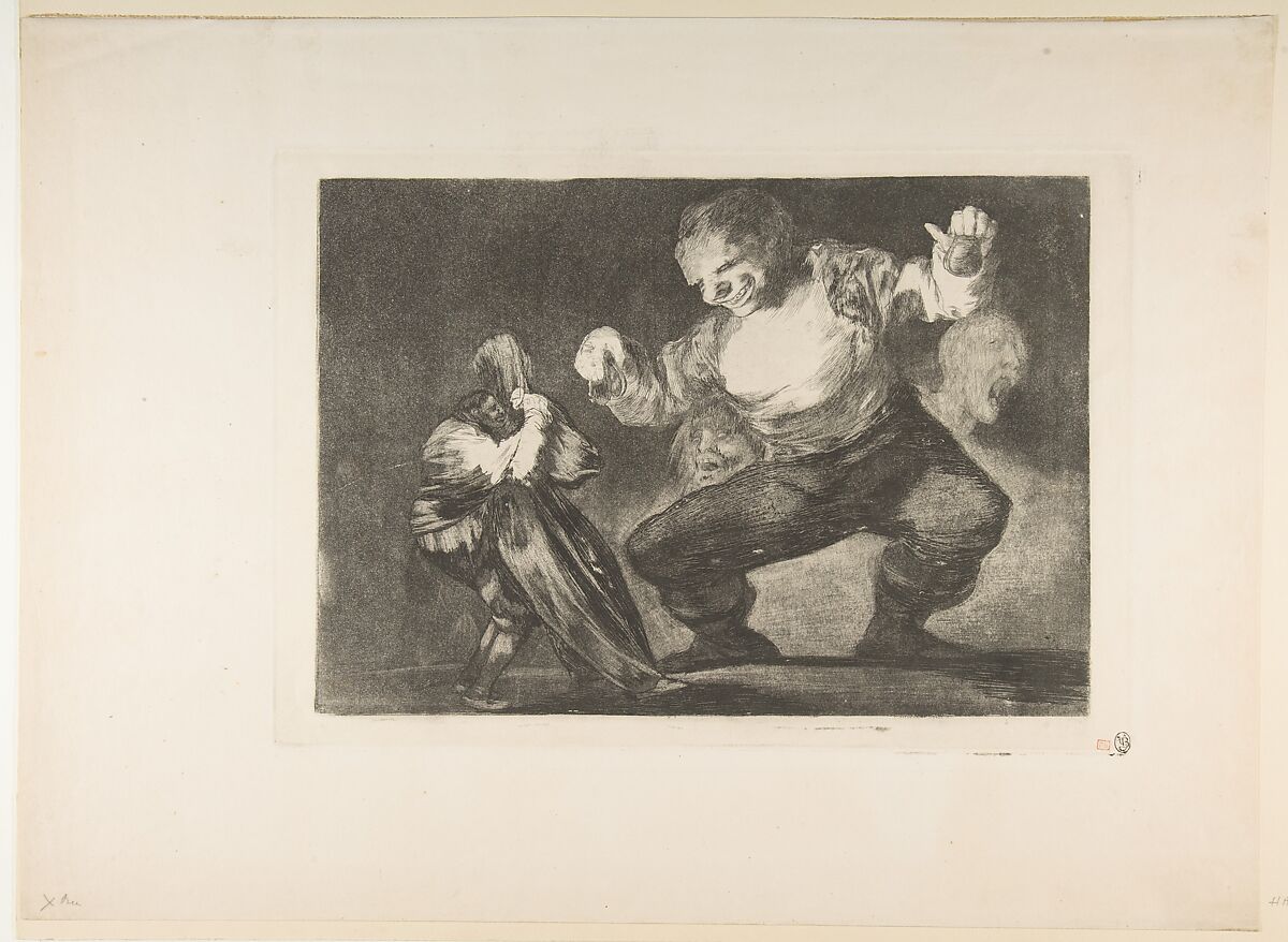 'Dancing Giant' from the 'Disparates' (Follies / Irrationalities), Goya (Francisco de Goya y Lucientes) (Spanish, Fuendetodos 1746–1828 Bordeaux), Etching, burnished aquatint, drypoint 