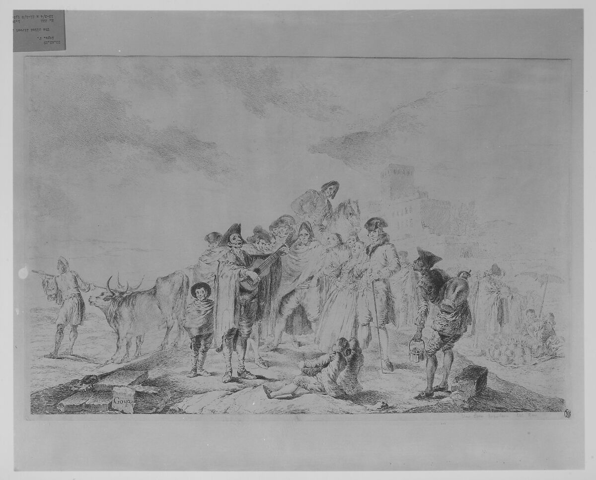 Blind Guitarist, Goya (Francisco de Goya y Lucientes) (Spanish, Fuendetodos 1746–1828 Bordeaux), Etching
