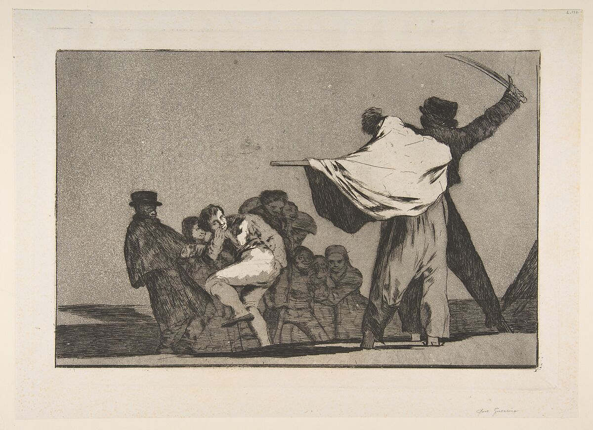 'Well-Known Folly' from the 'Disparates' (Follies / Irrationalities, Plate A), Goya (Francisco de Goya y Lucientes) (Spanish, Fuendetodos 1746–1828 Bordeaux), Etching and burnished aquatint 