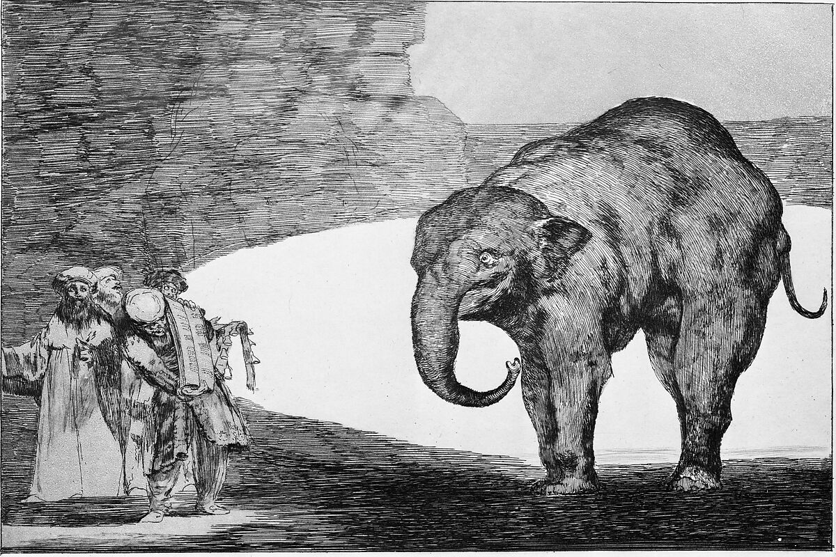 'Animal Folly' from the 'Disparates' (Follies / Irrationalities), Goya (Francisco de Goya y Lucientes) (Spanish, Fuendetodos 1746–1828 Bordeaux), Etching, aquatint, drypoint on Japan paper