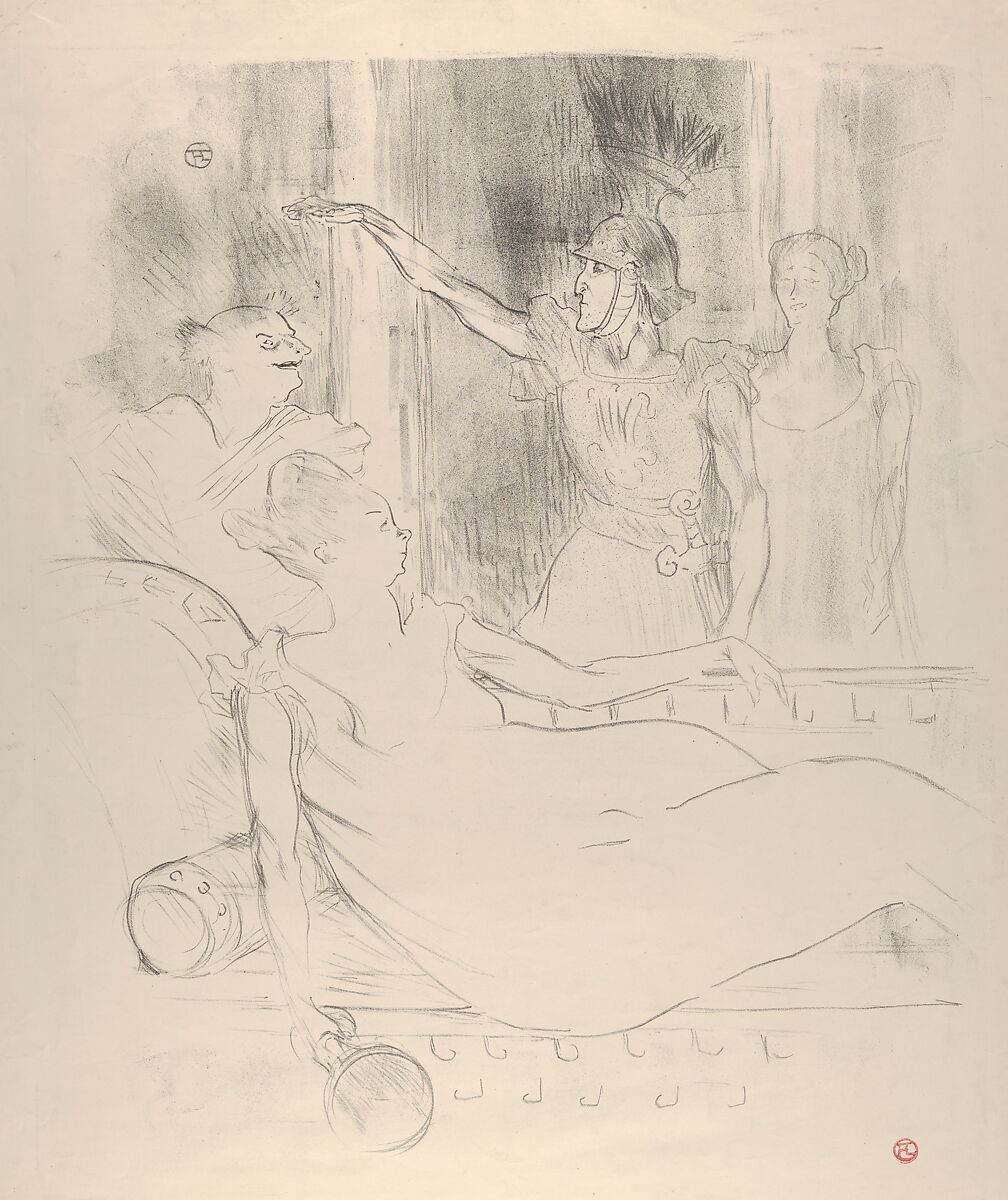 A Scene from Offenbach's La Belle Hélène, Henri de Toulouse-Lautrec (French, Albi 1864–1901 Saint-André-du-Bois), Lithograph 