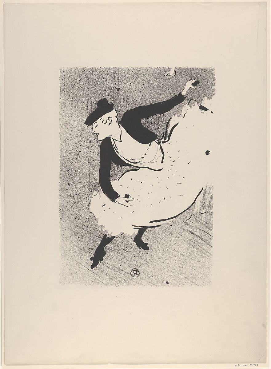 Edmée Lescot (from Le Café Concert), Henri de Toulouse-Lautrec (French, Albi 1864–1901 Saint-André-du-Bois), Brush, crayon, and spatter lithograph printed in black on wove paper; only state 