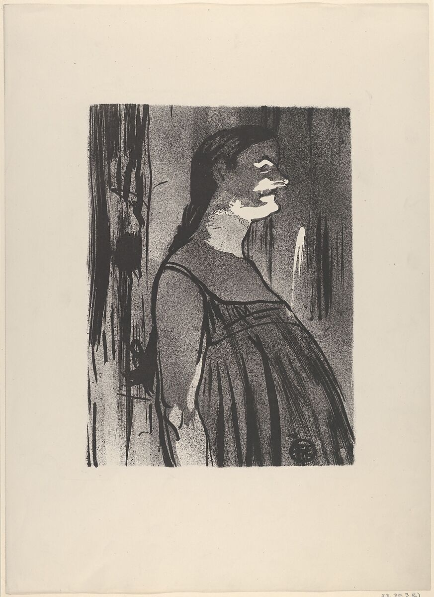 Madame Abdala, from "Le Café Concert", Henri de Toulouse-Lautrec (French, Albi 1864–1901 Saint-André-du-Bois), Brush and spatter lithograph with scraper printed in black on wove paper; only state 