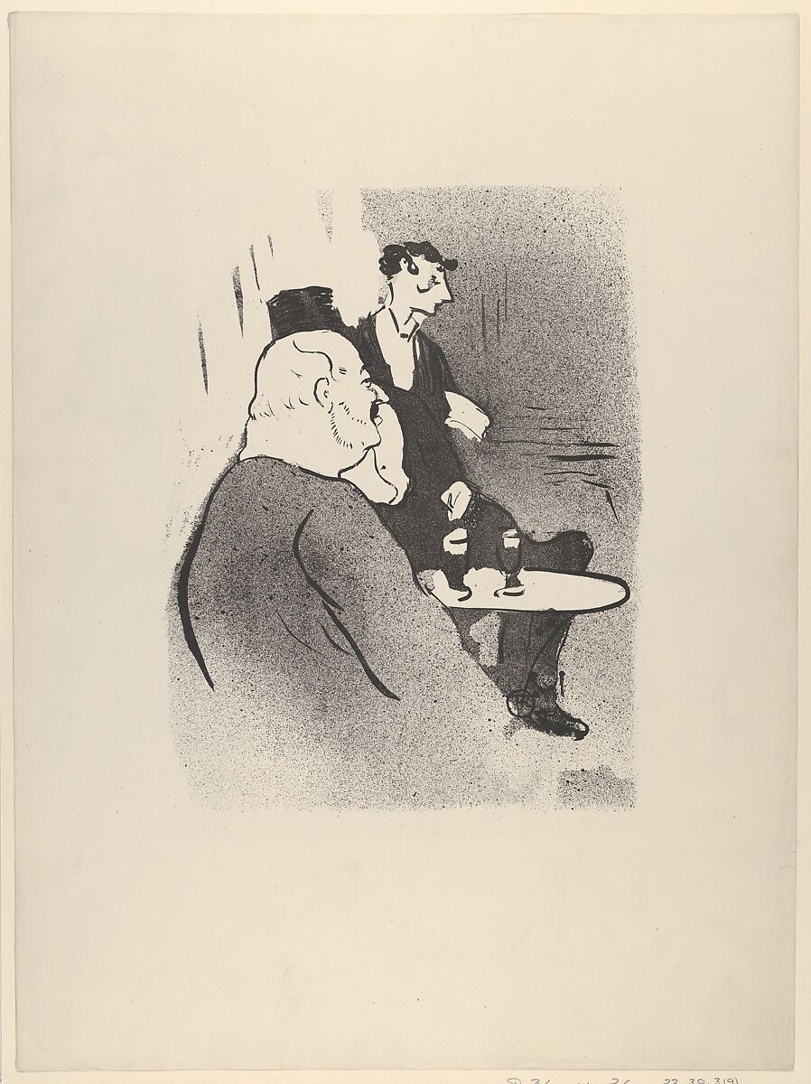 Ducarre at Les Ambassadeurs (from Le Café Concert), Henri de Toulouse-Lautrec (French, Albi 1864–1901 Saint-André-du-Bois), Crayon and spatter lithograph with scraper printed in black on wove paper; only state 