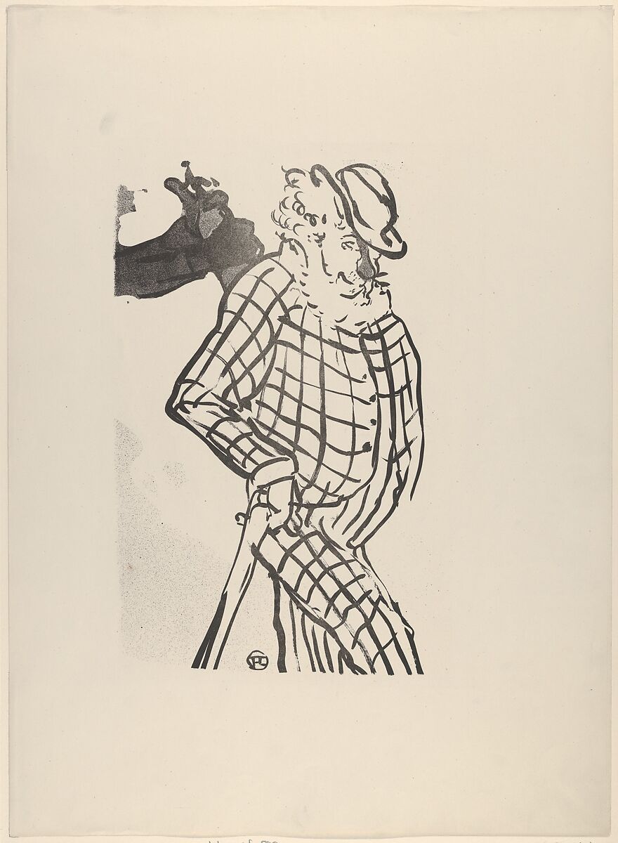 American Singer (from Le Café Concert), Henri de Toulouse-Lautrec (French, Albi 1864–1901 Saint-André-du-Bois), Brush and spatter lithograph printed in black on wove paper; only state 