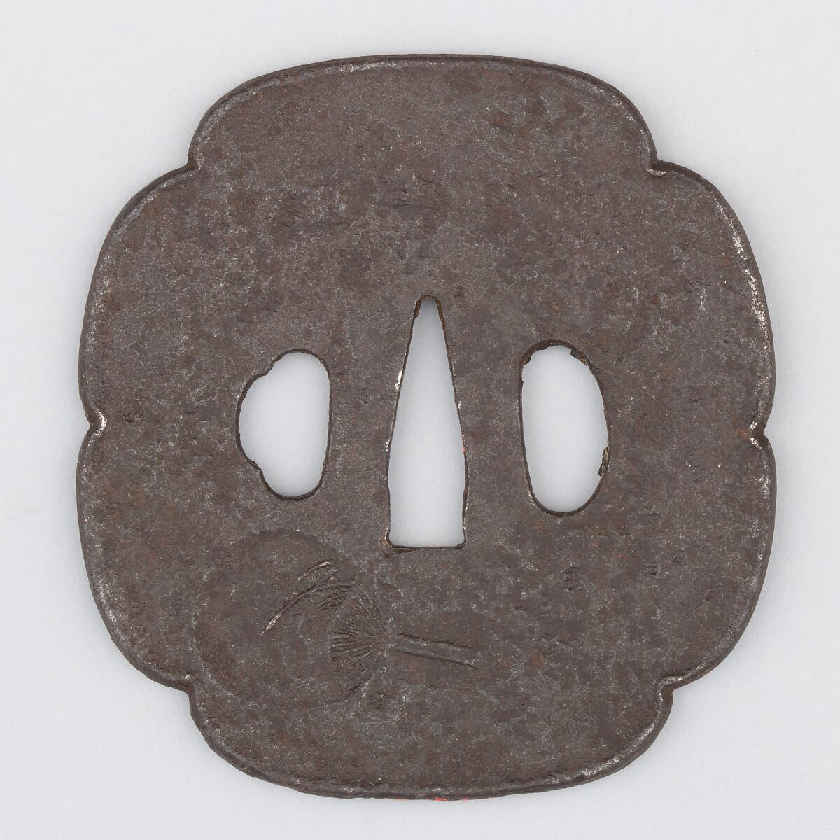 Sword Guard (Tsuba), Iron, gold, copper alloy (sentoku), Japanese