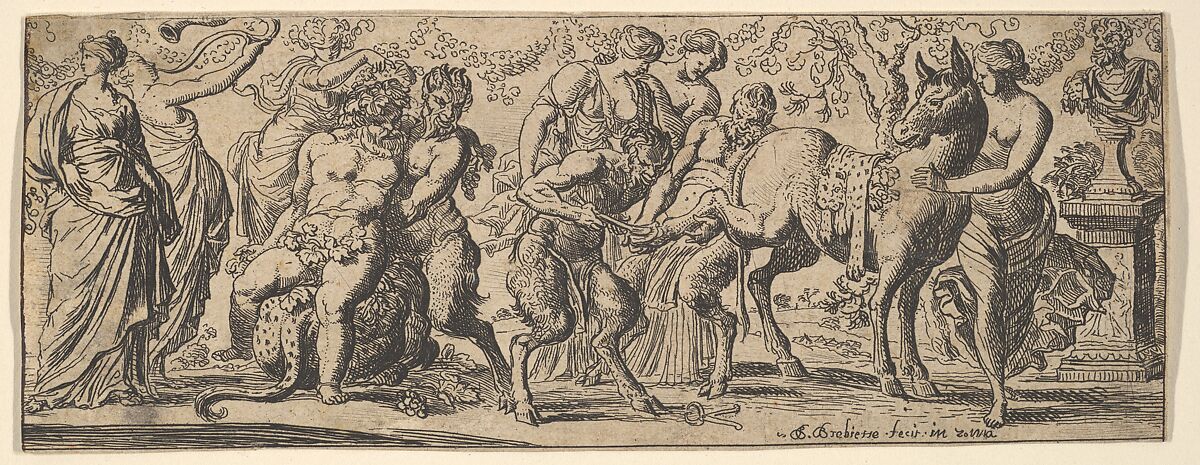 Bacchanale, Pierre Brebiette (French, Mantes-sur-Seine ca. 1598–1642 Paris), Etching 