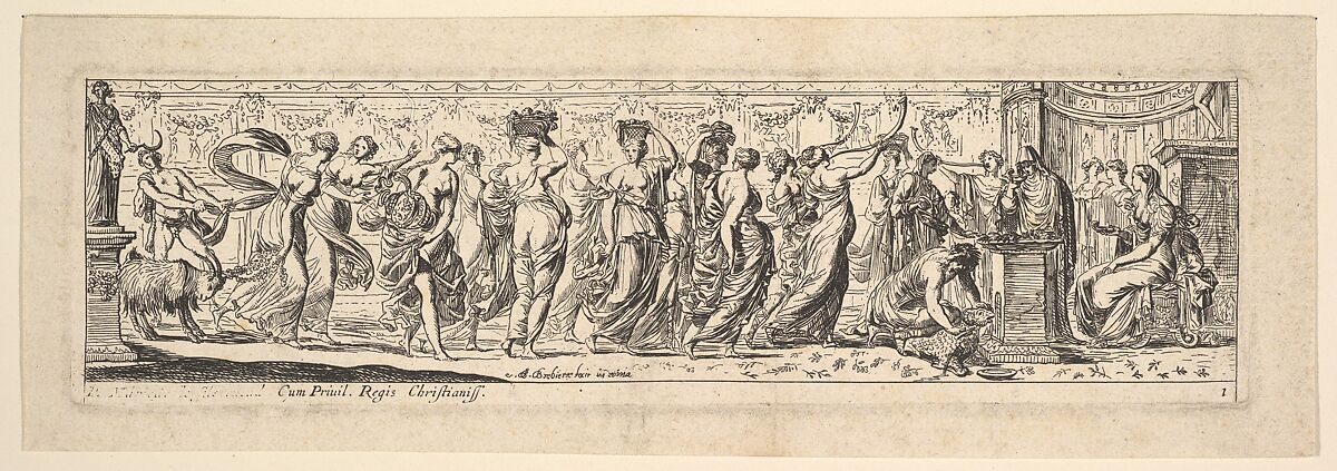 Bacchanal, Pierre Brebiette (French, Mantes-sur-Seine ca. 1598–1642 Paris), Etching 