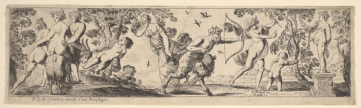 Bacchanal, Pierre Brebiette (French, Mantes-sur-Seine ca. 1598–1642 Paris), Etching 