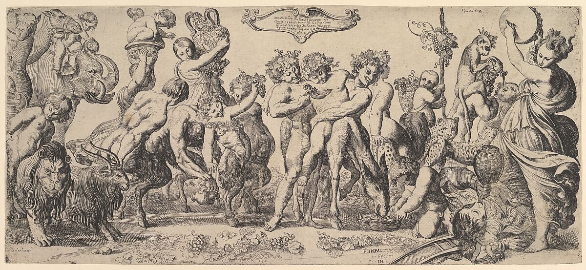 Triumph of Bacchus, Pierre Brebiette (French, Mantes-sur-Seine ca. 1598–1642 Paris) 
