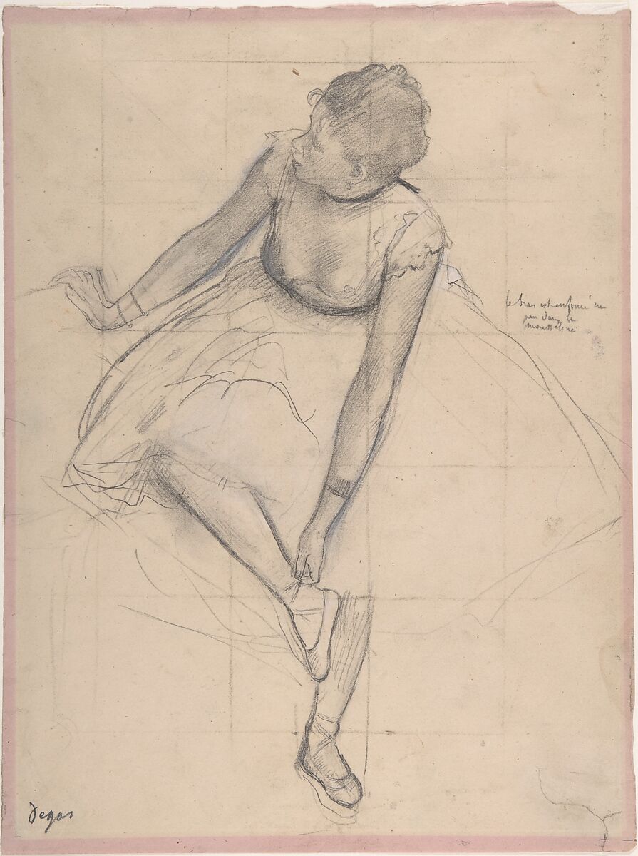 Edgar Degas, Dancer Adjusting Her Slipper