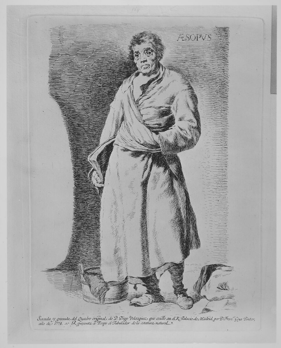 Aesop, after Velázquez, Goya (Francisco de Goya y Lucientes) (Spanish, Fuendetodos 1746–1828 Bordeaux), Etching