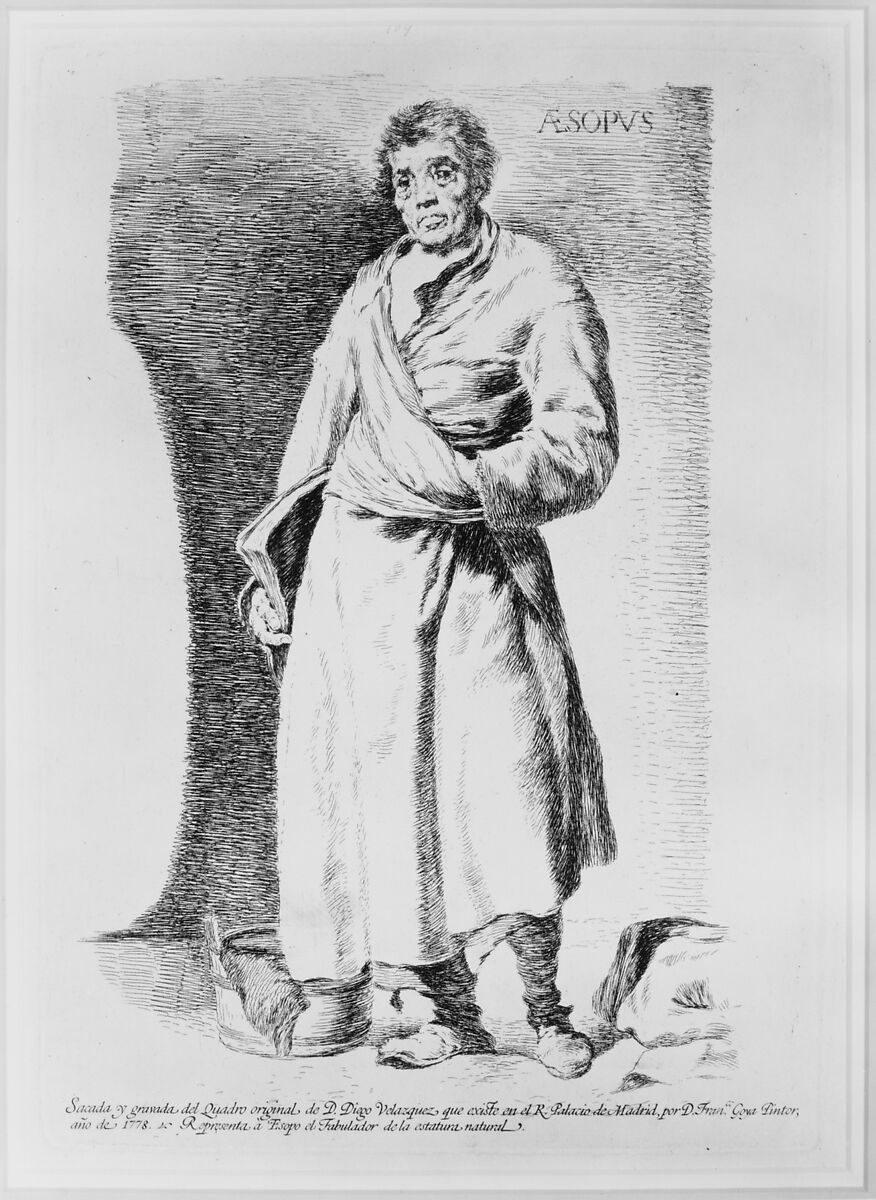 Aesop, after Velázquez, Goya (Francisco de Goya y Lucientes) (Spanish, Fuendetodos 1746–1828 Bordeaux), Etching